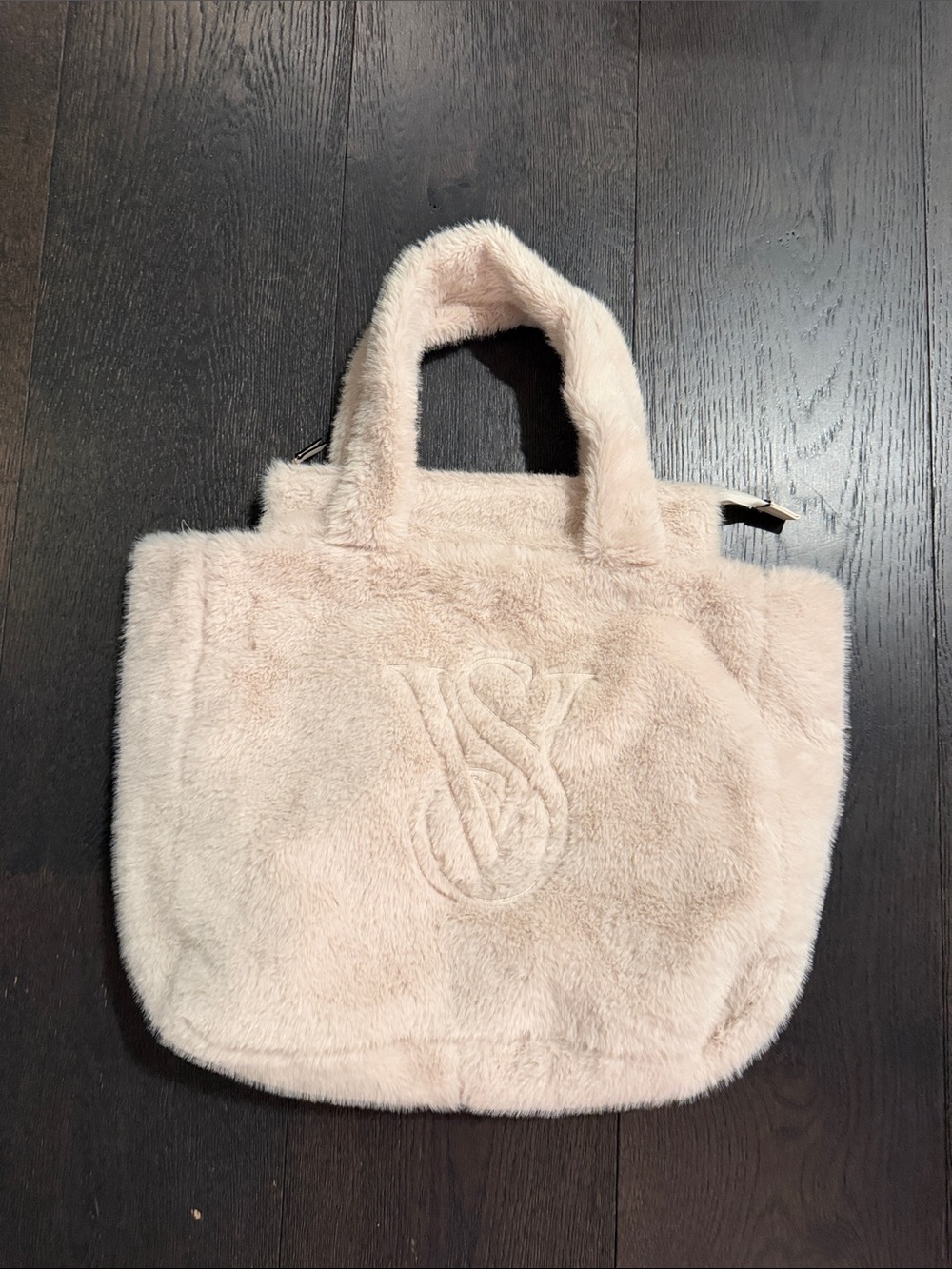 Victoria's Secret Plush Faux Fur Tote in Light Pink